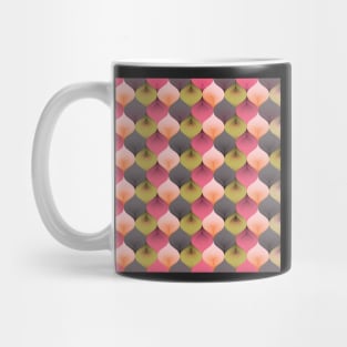 Hologram pattern in pink, lime green and grey Mug